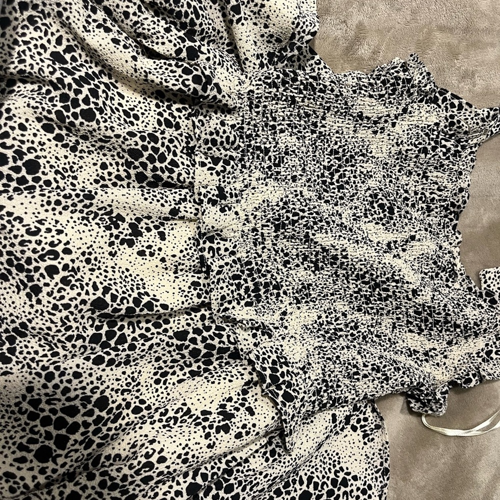 Black and White Animal Print Dress